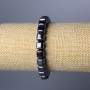 Hematite Cube Bracelet, diameter 8mm ±, length 18cm (stretch)