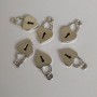 Findings Heart Clasp, diameter 10x18mm, packaging 20g, 16pcs (+/-)