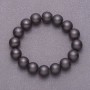 Shungite Bracelet (Synthetic) Smooth Bead, Diameter 12mm+-, Length 18cm (Stretch)