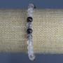 Rutilated Quartz (Hairy) Natural Stone Bracelet, smooth bead, diameter 6.5mm+/-, length 18cm (stretch)