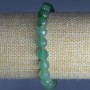 Jade Bracelet, Natural Stone, Faceted Round Beads, Diameter 8mm+/-, Length 18cm (Stretch)