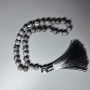 Grey Ocean Jasper Prayer Beads (imitation acrylic), smooth round bead, diameter 8mm+/-, 33 beads, with metal spacers