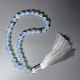 Moonstone Prayer Beads, smooth round bead, diameter 10mm+/-, 33 beads, with metal spacers