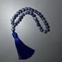 Prayer Beads Sodalite Natural Stone Smooth Round Bead, Diameter 8.5mm+/-, 33 Beads, with Metal Spacers
