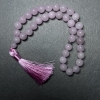 Rose Quartz Natural Stone Prayer Beads Smooth Bead, Diameter 12.5mm+-, 33 Beads, with Metal Inserts