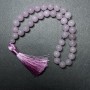 Rose Quartz Natural Stone Prayer Beads Smooth Bead, Diameter 12.5mm+-, 33 Beads, with Metal Inserts