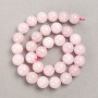 Rose Quartz Beads natural stone, smooth round, diameter 12mm+-, length 38cm+