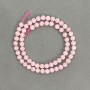 Rose Quartz Beads natural stone, smooth round, diameter 6.5mm+-, length 38cm+