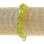 Olive Crystal Bracelet, toned as Olivine, tumbled, diameter 8x11mm+-, length 18cm+- (stretch)
