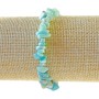 Amazonite Bracelet, natural stone chips, diameter 6x3mm+-, length 18cm+- (stretch)