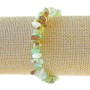 Chrysoprase Bracelet, natural stone chips, diameter 7x3mm+-, length 18cm+- (stretch)