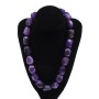 Amethyst Necklace natural stone faceted beads, diameter 15x20mm+/-, length 52cm+