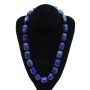 Lapis Lazuli Necklace natural stone faceted beads, diameter 15x20mm+/-, length 52cm+