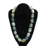 Prehnite Necklace natural stone faceted beads, diameter 14x20mm+/-, length 52cm+