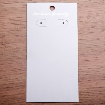 Earring Display Card 11.5x6cm, White Cardboard, 100pcs