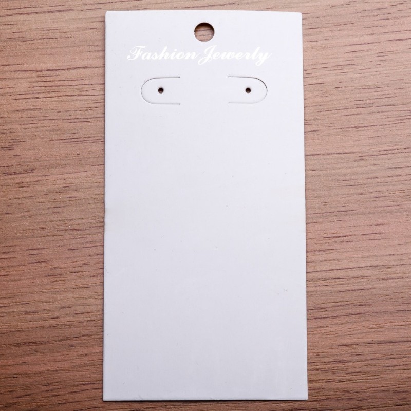 Earring Display Card 11.5x6cm, White Cardboard, 100pcs