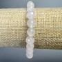 Rock Crystal Bracelet natural stone faceted bead, diameter 8mm+-, length 18cm+- (stretch)