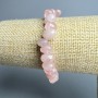 Rose Quartz Bracelet natural stone tumbled, diameter 11x7mm+-, length 18cm+- (stretch)