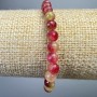 Polychrome Tourmaline Bracelet, Faceted Beads, Diameter 6mm+-, Length 18cm+- (Stretch)
