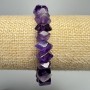 Amethyst Bracelet, Natural Stone Faceted Rondelle, Diameter 10x7mm+-, Length 18cm+- (Stretch)