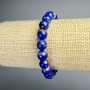 Lapis Lazuli Bracelet, Natural Stone Smooth Round Beads, Diameter 8.5mm+-, Length 18cm+- (Stretch)