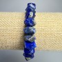 Lapis Lazuli Bracelet, natural stone faceted rondelle, diameter 10x7mm+/-, length 18cm+/- (stretch)