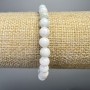 Hemimorphite Bracelet, Natural Stone Smooth Bead, Diameter 6.5mm+/-, Length 18cm+/- (Stretch)