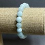 Angelite Bracelet, Natural Stone Faceted Bead, Diameter 10mm+/-, Length 18cm+/- (Stretch)