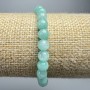 Amazonite Bracelet, natural stone smooth round bead, diameter 6.5mm+-, length 18cm+- (stretch)