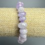 Lavender Amethyst Bracelet, Natural Stone Tumbled Nugget, Diameter 10x7mm+-, Length 18cm+- (Stretch)