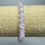 Lavender Amethyst Bracelet, natural stone smooth round bead, diameter 6.5mm+-, length 18cm+- (stretch)