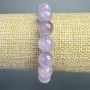 Lavender Amethyst Bracelet, Natural Stone Smooth Bead, Diameter 10mm+-, Length 18cm+- (Stretch)