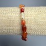Carnelian Bracelet, Natural Stone Tumbled Nugget, Diameter 7x12mm+-, Length 18cm+- (Stretch)