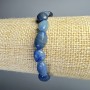 Blue Aventurine Bracelet, Natural Stone Tumbled Nugget, Diameter 8x12mm+-, Length 18cm+- (Stretch)