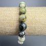 Green Opal Bracelet, Natural Stone Smooth Bead, Diameter 10mm+-, Length 18cm+- (Stretch)