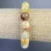 Yellow Opal Bracelet, Natural Stone Smooth Bead, Diameter 10.5mm+/-, Length 18cm+/- (Stretch)
