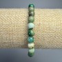 Chrysocolla Bracelet, Natural Stone Smooth Round Beads, Diameter 6.5mm+-, Length 18cm+- (Stretch)
