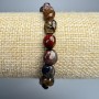 Pietersite Bracelet, natural stone tumbled beads, diameter 8x10mm+/-, length 18cm+/- (stretch)