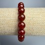Carnelian Bracelet, natural stone smooth round beads, diameter 10mm+/-, length 18cm+/- (stretch)