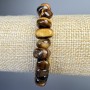 Tiger's Eye Bracelet, Natural Stone Large Tumbled, Diameter 10×7mm+/-, Length 18cm+/- (Stretch)