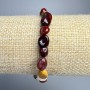 Mookaite Jasper Bracelet, Natural Stone Tumbled, Diameter 6×9mm+/-, Length 18cm+/- (Stretch)