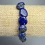 Lapis Lazuli Bracelet, Natural Stone Tumbled, Diameter 10×12mm+/-, Length 18cm+/- (Stretch)