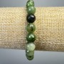 Canadian Jadeite Bracelet, Natural Stone Faceted Bead, Diameter 8mm+/-, Length 18cm+/- (Stretch)