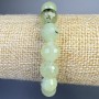 Prehnite Bracelet, Natural Stone Faceted Bead, Diameter 10mm+/-, Length 18cm+/- (Stretch)