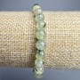 Prehnite Bracelet, Natural Stone Smooth Bead, Diameter 6.5mm+/-, Length 18cm+/- (Stretch)