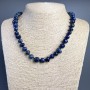 Lapis Lazuli Necklace, Natural Stone Tumbled, Diameter 10x7mm+/-, Length 50cm+