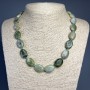 Jade Necklace, Natural Stone Oval, Diameter 13x18x6mm+/-, Length 49cm+