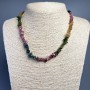 Necklace Tourmaline natural stone chips, diameter 7x3mm+-, length 46cm +