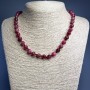 Necklace Tourmaline Polychrome faceted round bead, diameter 8mm+-, length 49cm +