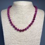 Raspberry Tourmaline Necklace, Faceted Bead, Diameter 8mm+/-, Length 50cm+